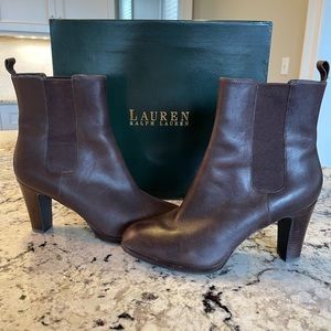 Lauren Ralph Lauren Marba Dark Brown bootie size 8
